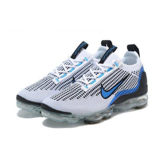 Women/Men Nike Air VaporMax 2021 Flyknit White Blue DM0025-001 Shoes