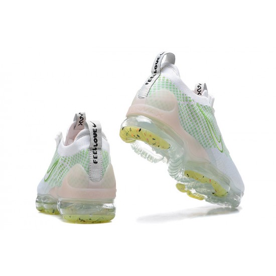 Women/Men Nike Air VaporMax 2021 Flyknit White Green FD0871-100 Shoes