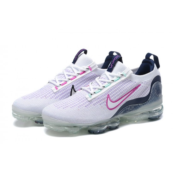 Women/Men Nike Air VaporMax 2021 Flyknit White Pink DB1550-105 Shoes