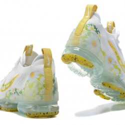 Women/Men Nike Air VaporMax 2021 Flyknit White Yellow Shoes