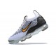 Women/Men Nike Air VaporMax 2021 Flyknit White Yellow and Black Shoes