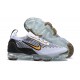 Women/Men Nike Air VaporMax 2021 Flyknit White Yellow and Black Shoes