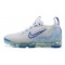 Women/Men Nike Air VaporMax 2021 Flyknit White and Blue Shoes