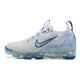 Women/Men Nike Air VaporMax 2021 Flyknit White and Blue Shoes