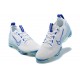 Women/Men Nike Air VaporMax 2021 Flyknit White and Blue Shoes