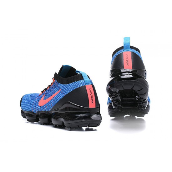 Women/Men Nike Air VaporMax Flyknit 3 Black Blue AJ6900-015 Shoes