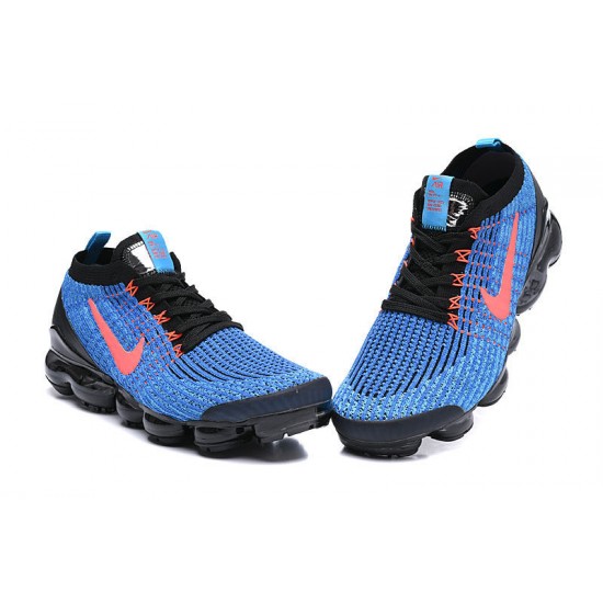 Women/Men Nike Air VaporMax Flyknit 3 Black Blue AJ6900-015 Shoes