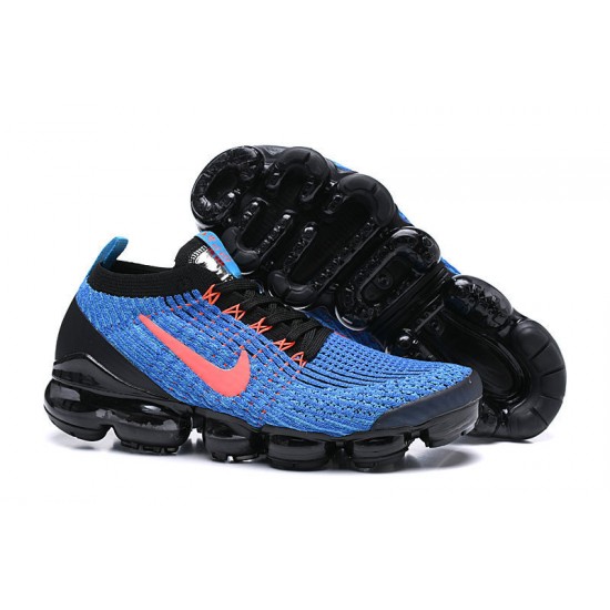 Women/Men Nike Air VaporMax Flyknit 3 Black Blue AJ6900-015 Shoes