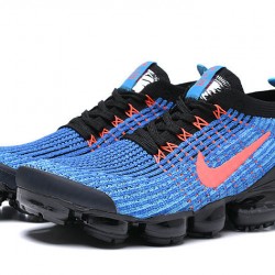 Women/Men Nike Air VaporMax Flyknit 3 Black Blue AJ6900-015 Shoes