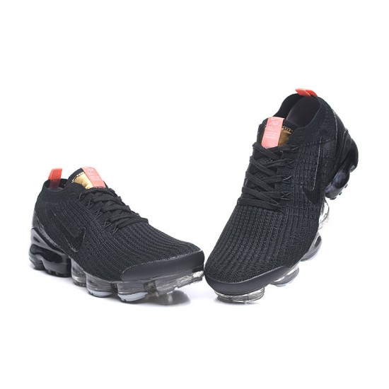 Women/Men Nike Air VaporMax Flyknit 3 Black Orange Shoes