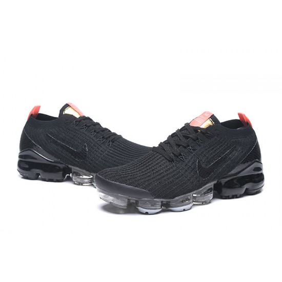 Women/Men Nike Air VaporMax Flyknit 3 Black Orange Shoes