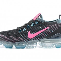 Women/Men Nike Air VaporMax Flyknit 3 Black Pink AJ5910-101 Shoes