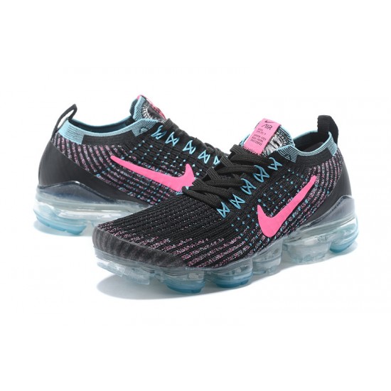 Women/Men Nike Air VaporMax Flyknit 3 Black Pink AJ5910-101 Shoes