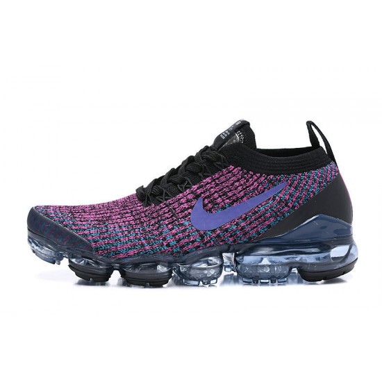 Women/Men Nike Air VaporMax Flyknit 3 Black Purple AJ6900-009 Shoes