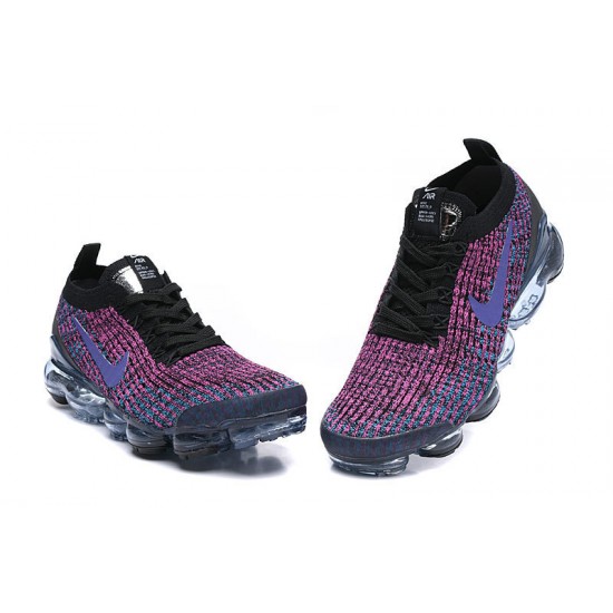 Women/Men Nike Air VaporMax Flyknit 3 Black Purple AJ6900-009 Shoes