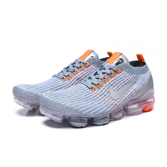 Women/Men Nike Air VaporMax Flyknit 3 Grey Orange AJ6900-003 Shoes