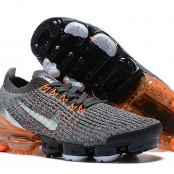 Women/Men Nike Air VaporMax Flyknit 3 Grey Orange AJ6900-024 Shoes