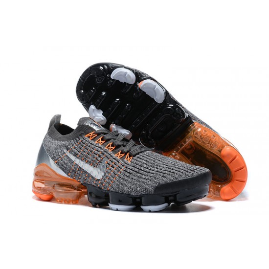 Women/Men Nike Air VaporMax Flyknit 3 Grey Orange AJ6900-024 Shoes