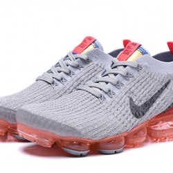 Women/Men Nike Air VaporMax Flyknit 3 Grey Red AJ6900-600 Shoes