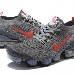 Women/Men Nike Air VaporMax Flyknit 3 Grey Red CT1270-001 Shoes