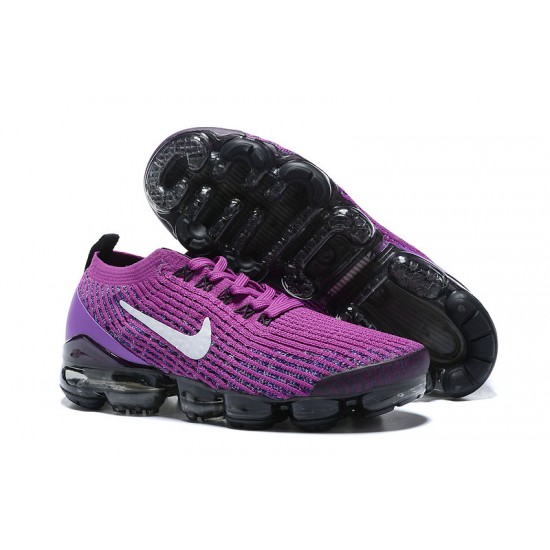 Women/Men Nike Air VaporMax Flyknit 3 Purple Black AJ6900-502 Shoes