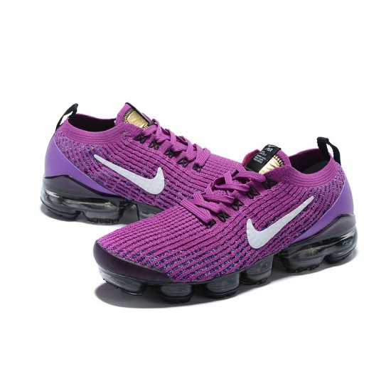 Women/Men Nike Air VaporMax Flyknit 3 Purple Black AJ6900-502 Shoes