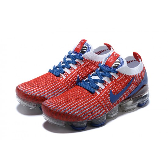 Women/Men Nike Air VaporMax Flyknit 3 Red Blue CW5585-100 Shoes