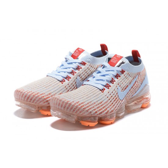 Women/Men Nike Air VaporMax Flyknit 3 White Orange AJ6910-400 Shoes