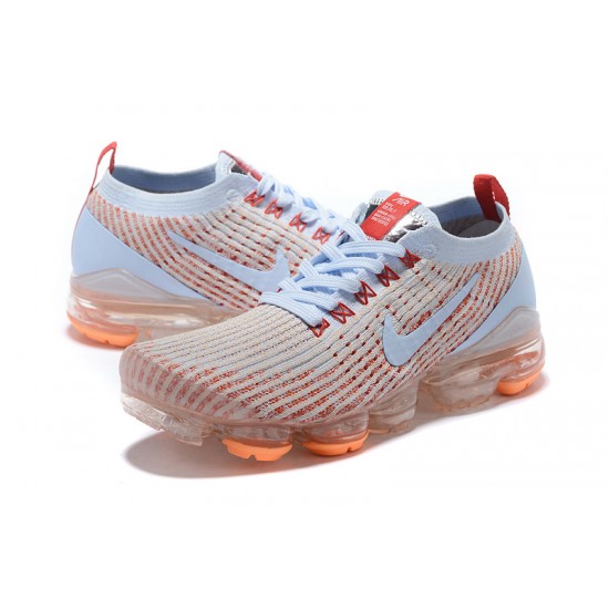 Women/Men Nike Air VaporMax Flyknit 3 White Orange AJ6910-400 Shoes