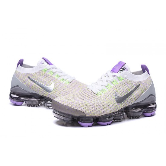 Women/Men Nike Air VaporMax Flyknit 3 White Purple AJ6900-102 Shoes