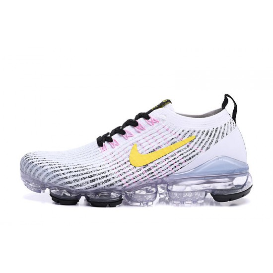 Women/Men Nike Air VaporMax Flyknit 3 White Yellow AJ6900-103 Shoes