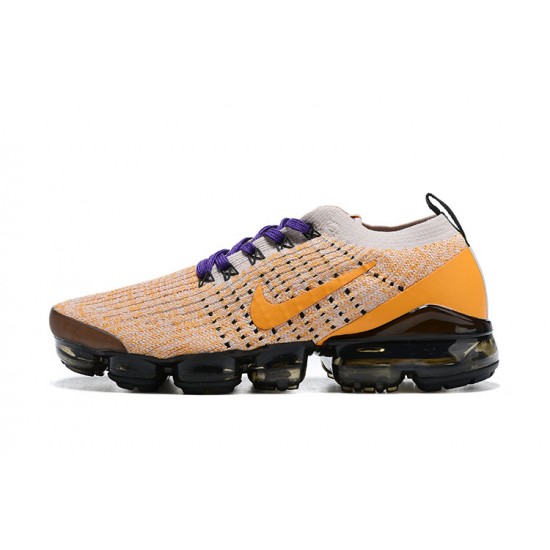 Women/Men Nike Air VaporMax Flyknit 3 Yellow Purple AJ6900-222 Shoes