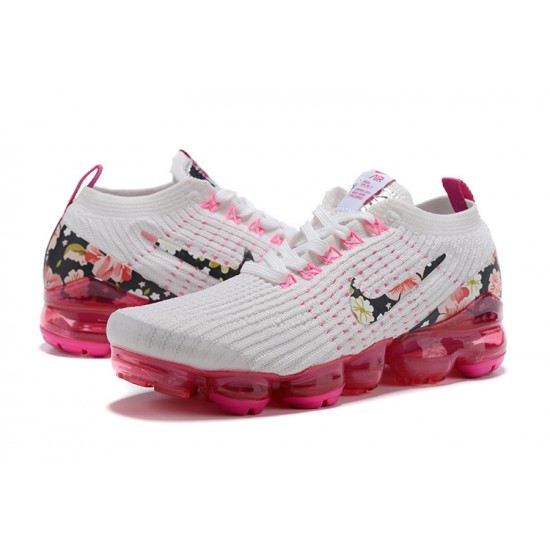 Women Nike Air VaporMax Flyknit 3 White Pink AJ6910-601 Shoes