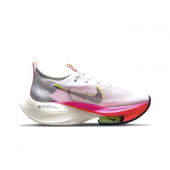 Women/Men Nike Air Zoom Alphafly Next 2 White and Pink Shoes 