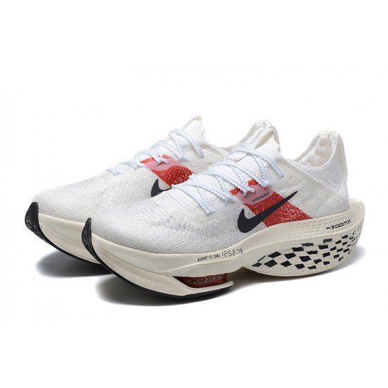 Women/Men Nike Air Zoom Alphafly Next 2 White and Red Shoes 