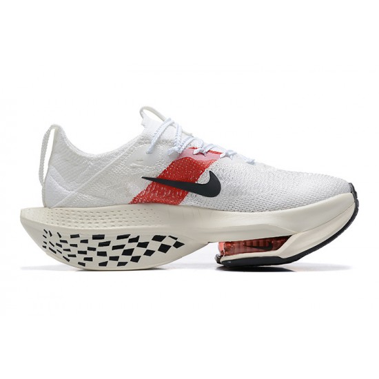 Women/Men Nike Air Zoom Alphafly Next 2 White and Red Shoes 