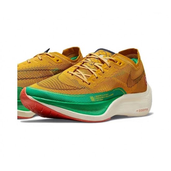 Men Nike ZoomX VaporFly NEXT% Yellow Green Shoes 