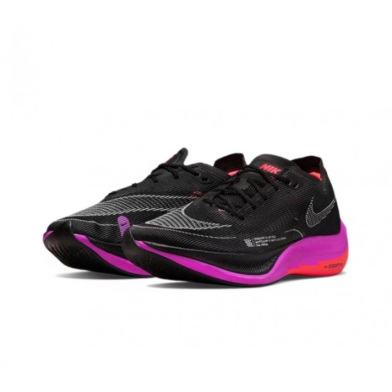 Women/Men Nike ZoomX VaporFly NEXT% Black Purple Shoes 