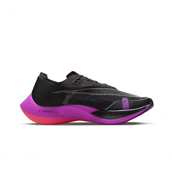 Women/Men Nike ZoomX VaporFly NEXT% Black Purple Shoes 