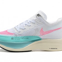 Women/Men Nike ZoomX VaporFly NEXT% White Pink Shoes 