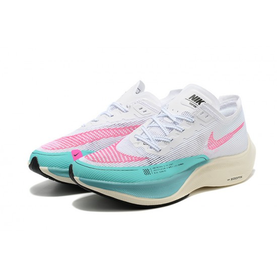 Women/Men Nike ZoomX VaporFly NEXT% White Pink Shoes 