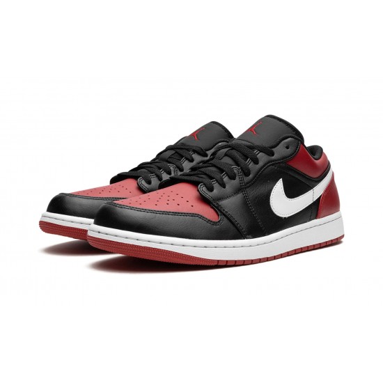 Mens Nike Air Jordan 1 Low Herren Alternate Bred Toe 553558-066 Shoes