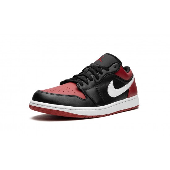 Mens Nike Air Jordan 1 Low Herren Alternate Bred Toe 553558-066 Shoes