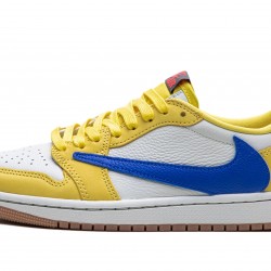 Womens Nike Air Jordan 1 Low TRAVIS SCOTT - CANARY DZ4137-700 Shoes