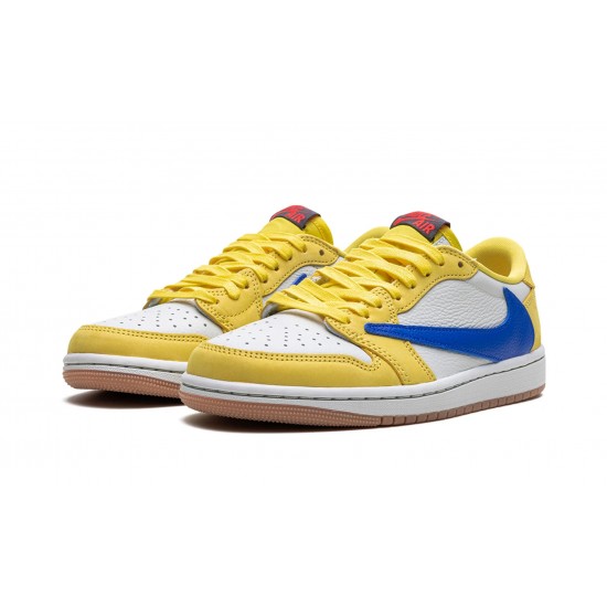 Womens Nike Air Jordan 1 Low TRAVIS SCOTT - CANARY DZ4137-700 Shoes