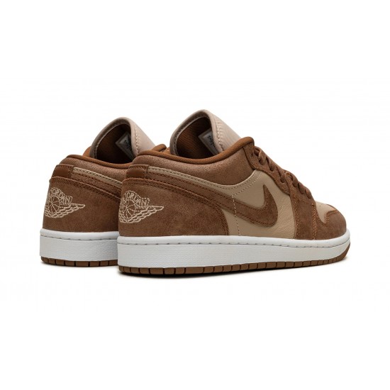 Womens Nike Air Jordan 1 Low TanBrown FJ3453-200 Shoes