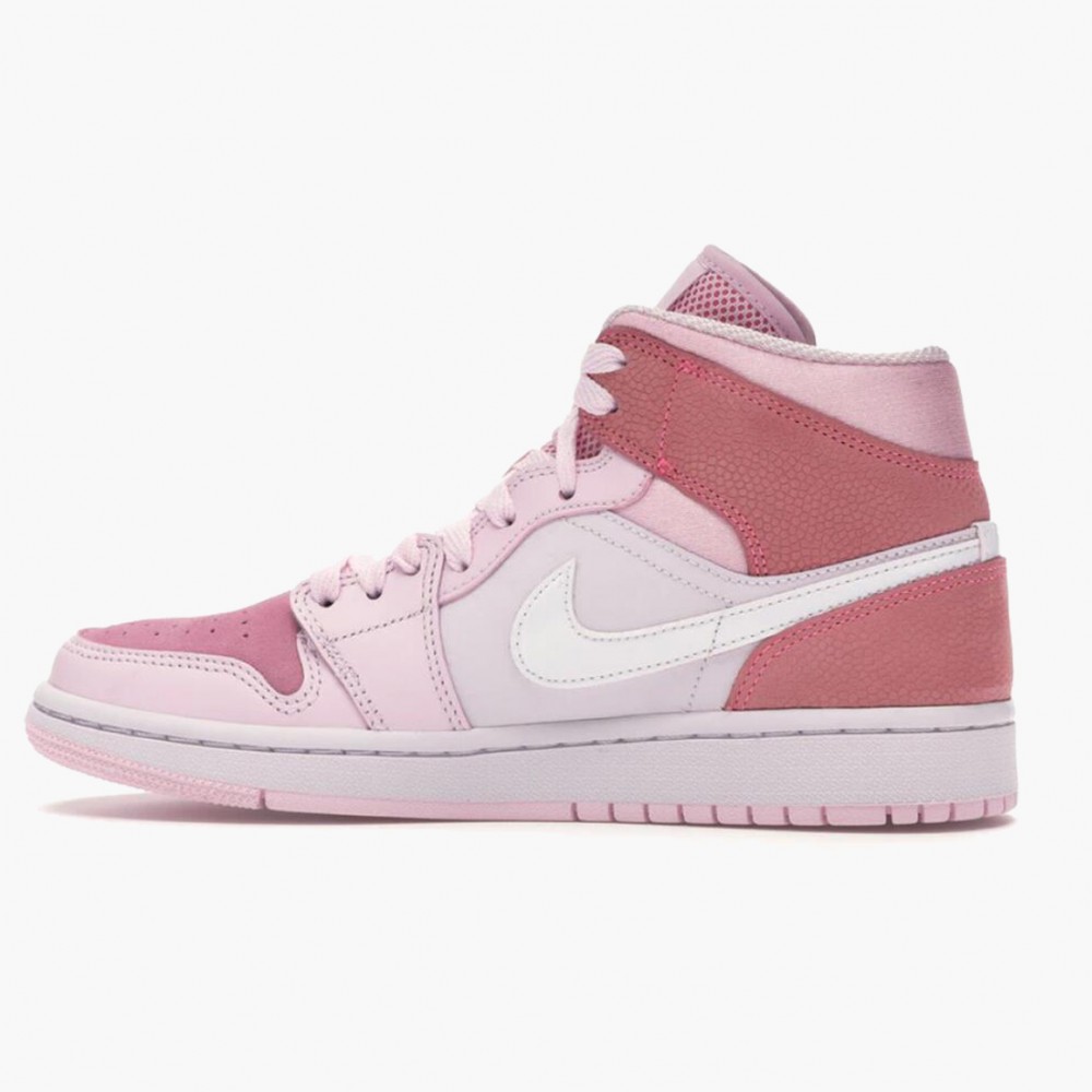 Air Jordan 1 Mid Digital Pink Digital Pink White Pink Foam Sail Cw5379 600 Womens Aj1 Jordan