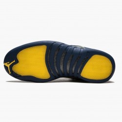 Air Jordan 12 Retro "Michigan" AJ12 BQ3180 407 College Navy/Amarillo Jordan